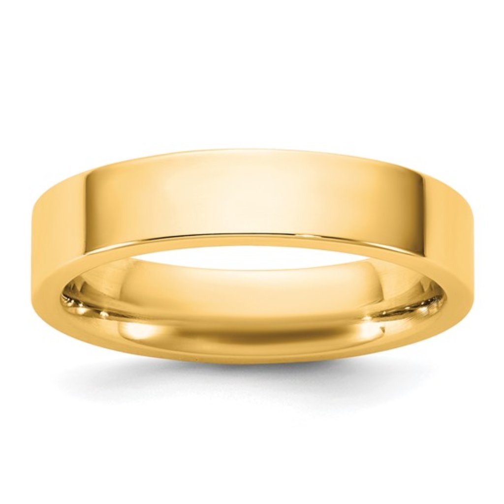 14k Yellow Gold 45mm Standard Flat Comfort Fit Band Wedding Band For Her Him 1000$